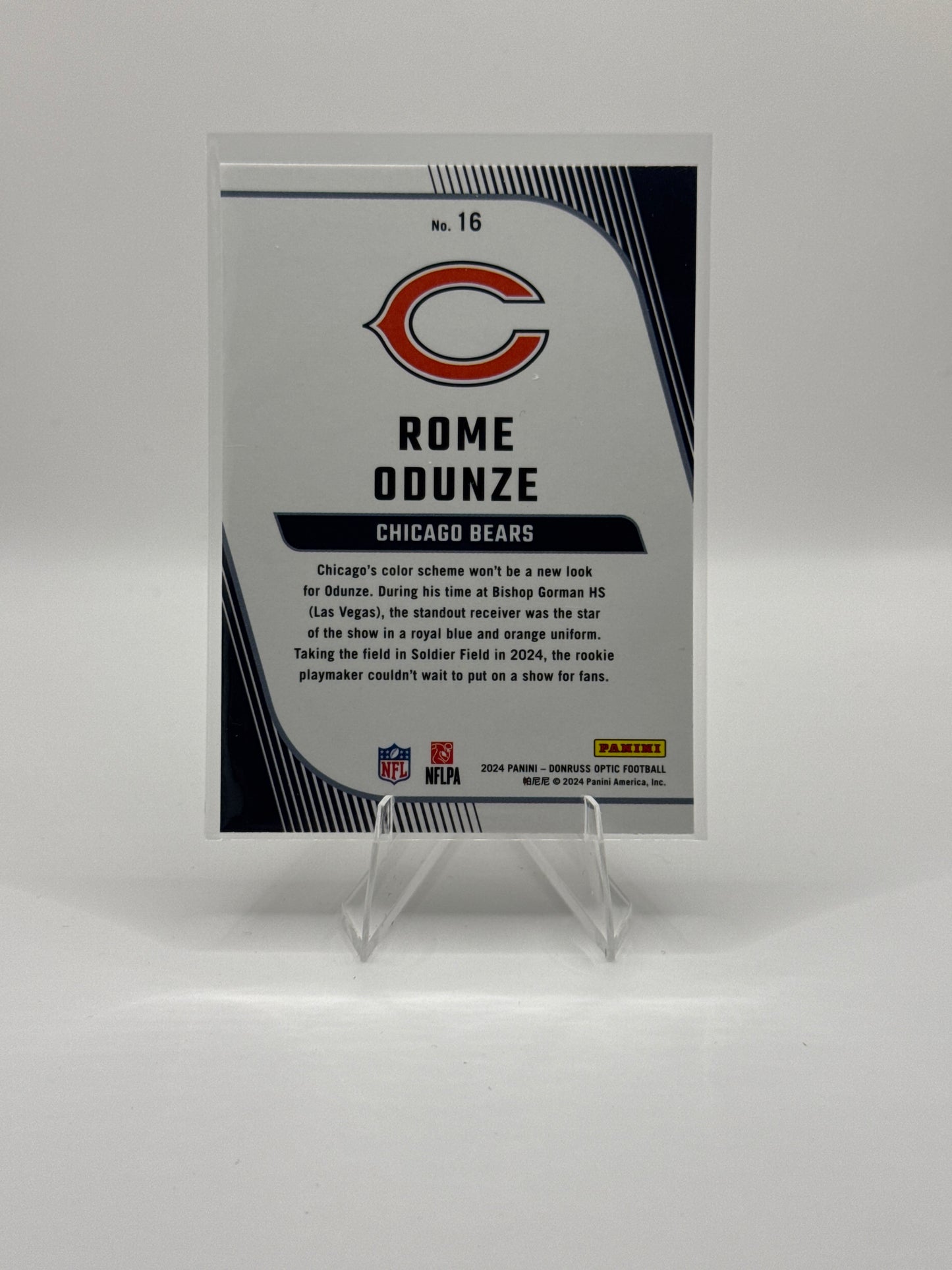 Rome Odunze (Rookie) #16 Primary Colors 2024 Panini - Donruss Optic Football