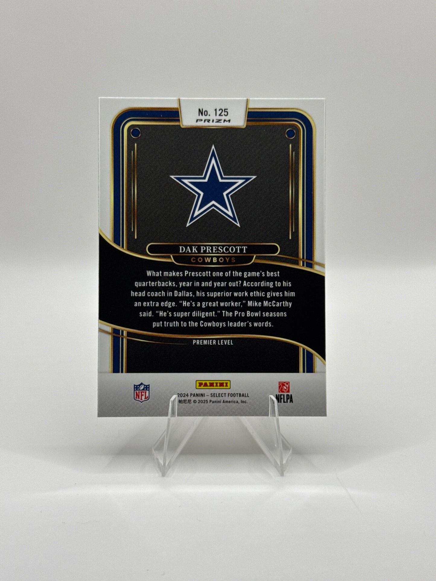 Dak Prescott #125 Red Yellow Prizm Shock Premier Level