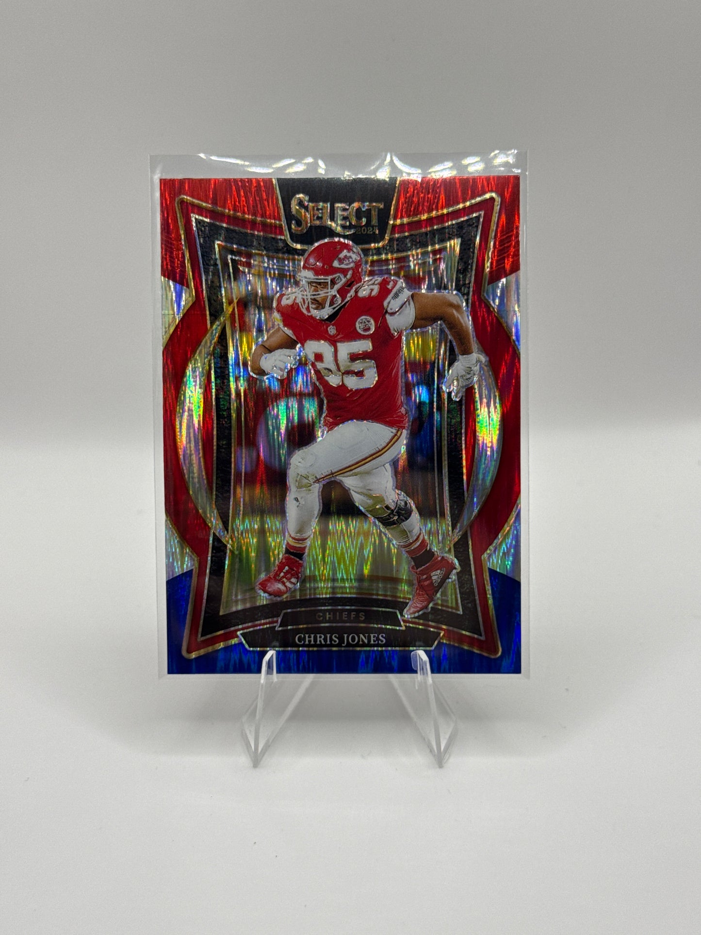 Chris Jones #19 Red and Blue Concourse Level 2024 Panini - Select Football