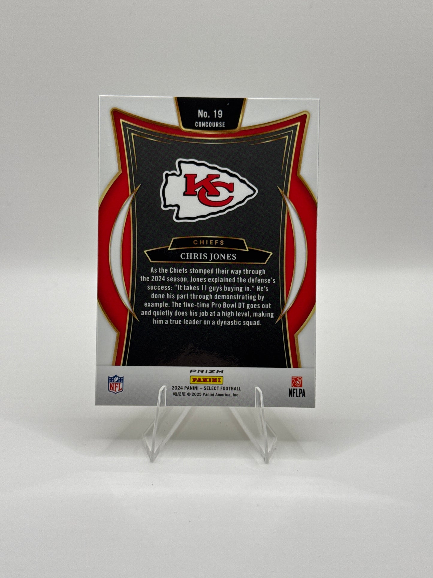 Chris Jones #19 Green Yellow Prizm Shock Concourse Level 2024 Panini - Select Football