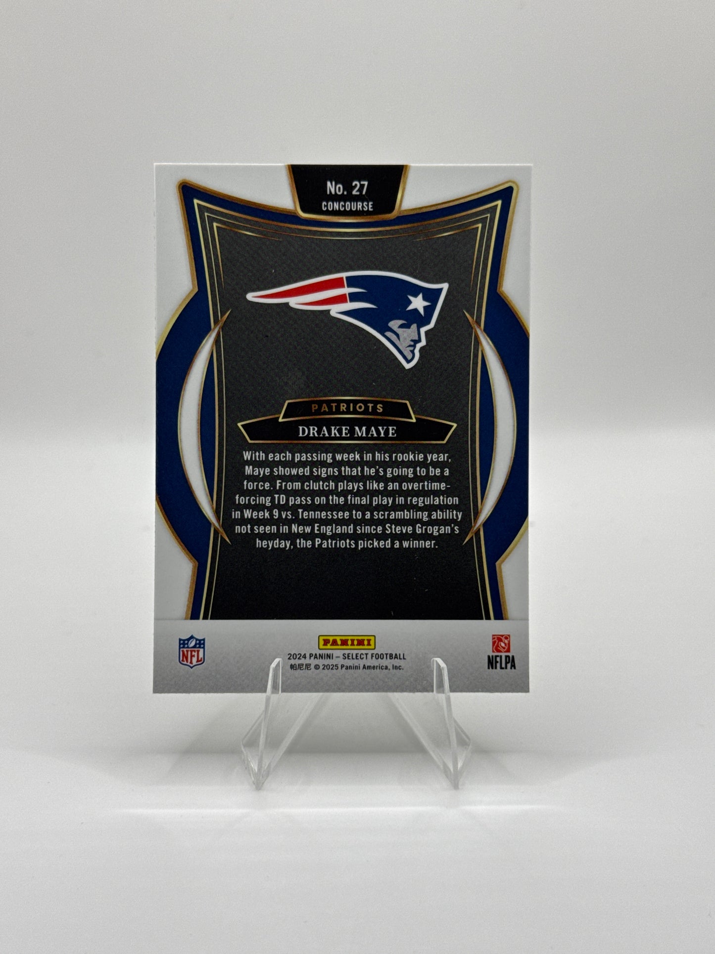 Drake Maye (Rookie) #27 Concourse Level 2024 Panini - Select Football