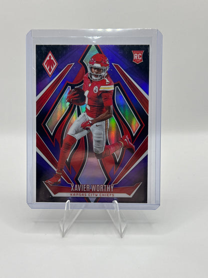 Xavier Worthy (Rookie) #250 Phoenix Purple Fade