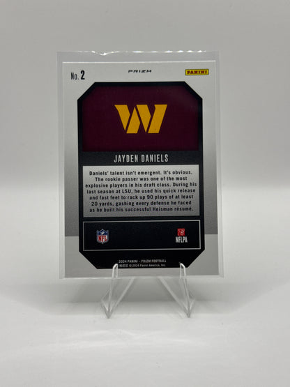 Jayden Daniels (Rookie) #2 Green Emergent 2024 Prizm