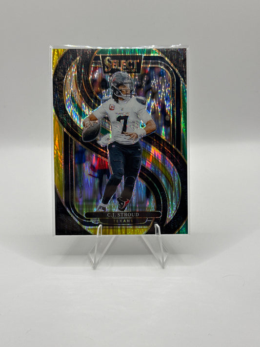 C.J. Stroud #128 Green Yellow Prizm Shock Premier Level