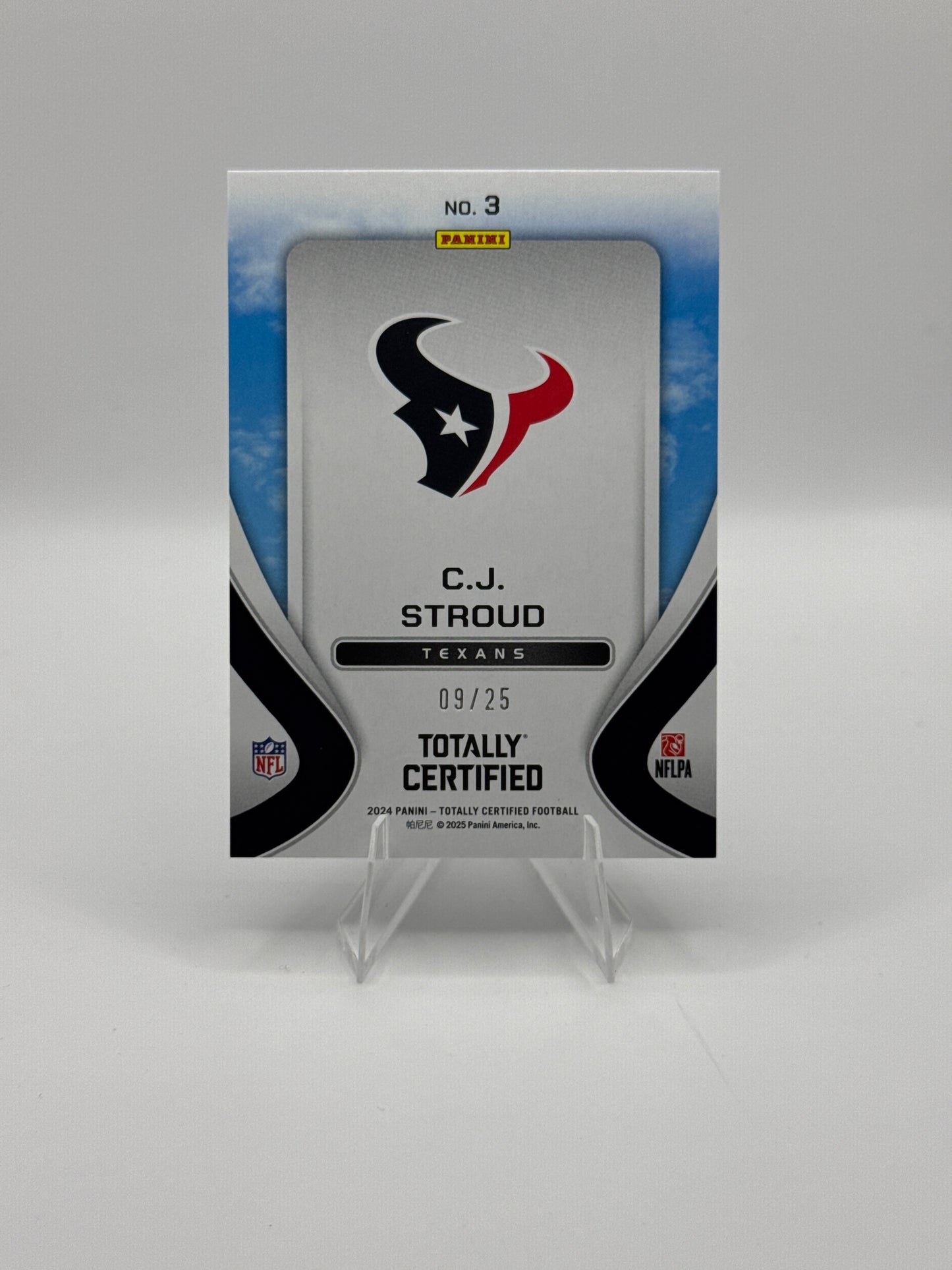 CJ Stroud #3 Franchise Foundations White 09/25 2024 Panini - Totally Certified Football