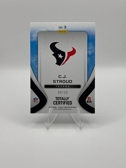 CJ Stroud #3 Franchise Foundations White 09/25 2024 Panini - Totally Certified Football