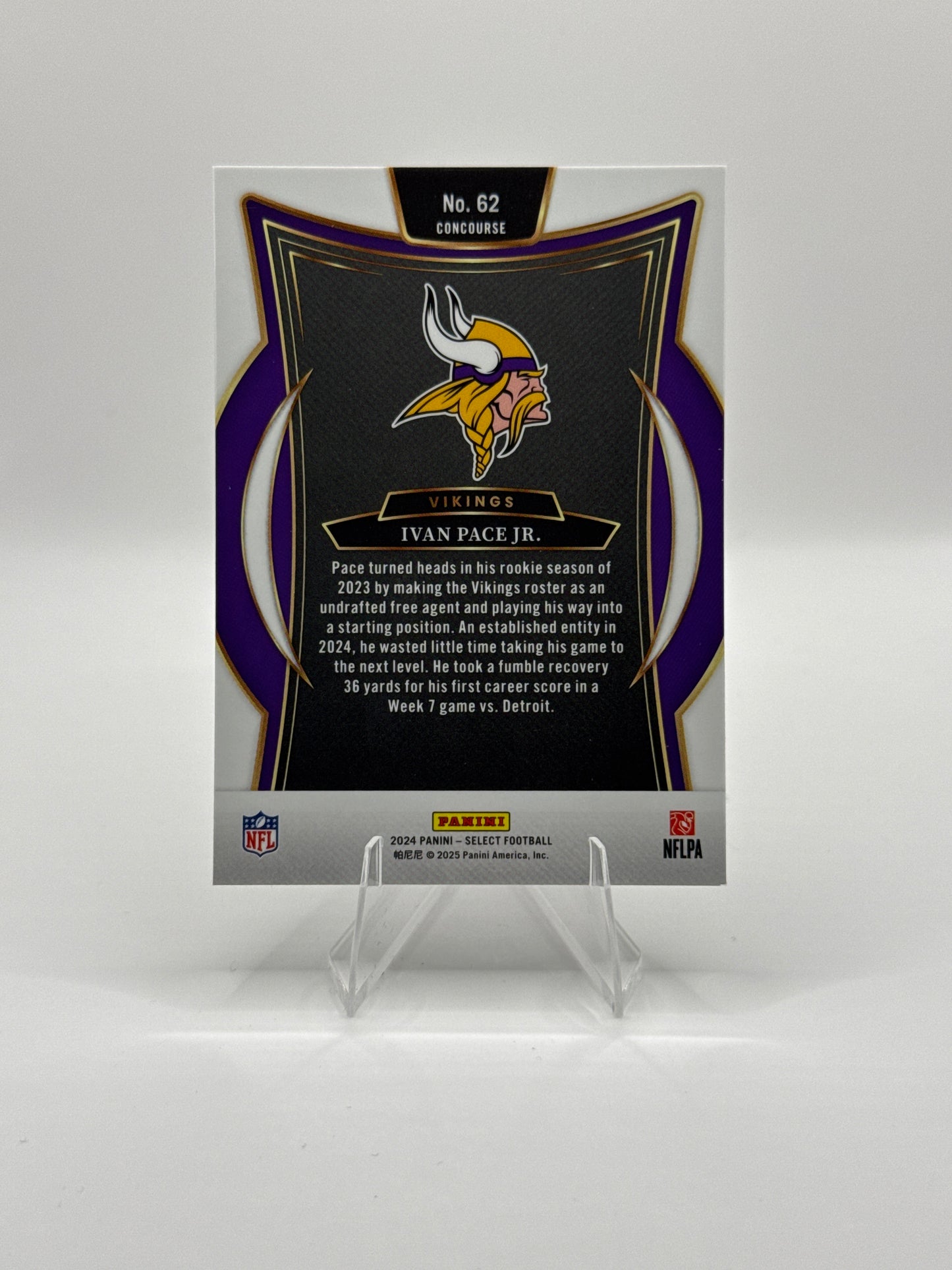 Ivan Pace Jr. #62 Concourse Level 2024 Panini - Select Football