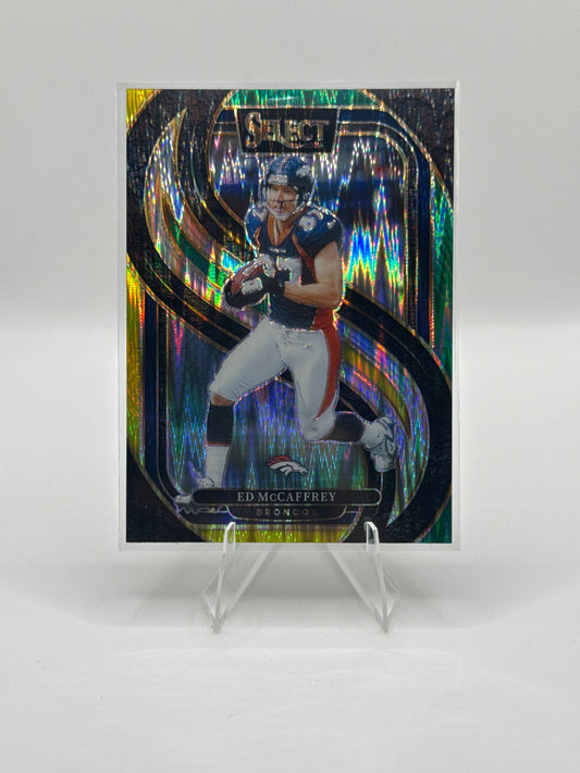 Ed McCaffrey #154 Green Yellow Prizm Shock Premier Level
