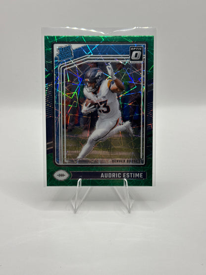 Audric Estime Rated Rookie #206 Green Velocity