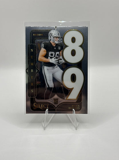 Brock Bowers (Rookie) #12 Numbers 2024 Panini - Select Football
