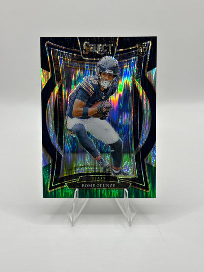 Rome Odunze (Rookie) #3 Green Black Prizm Shock Concourse Level