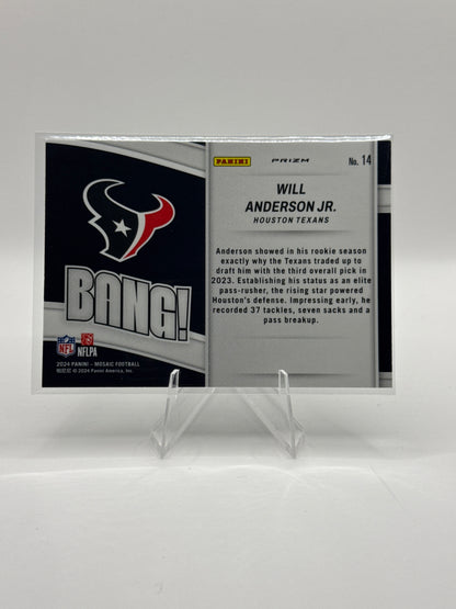 Will Anderson Jr. #14 Bang! Green 2024 Panini - Mosaic Football