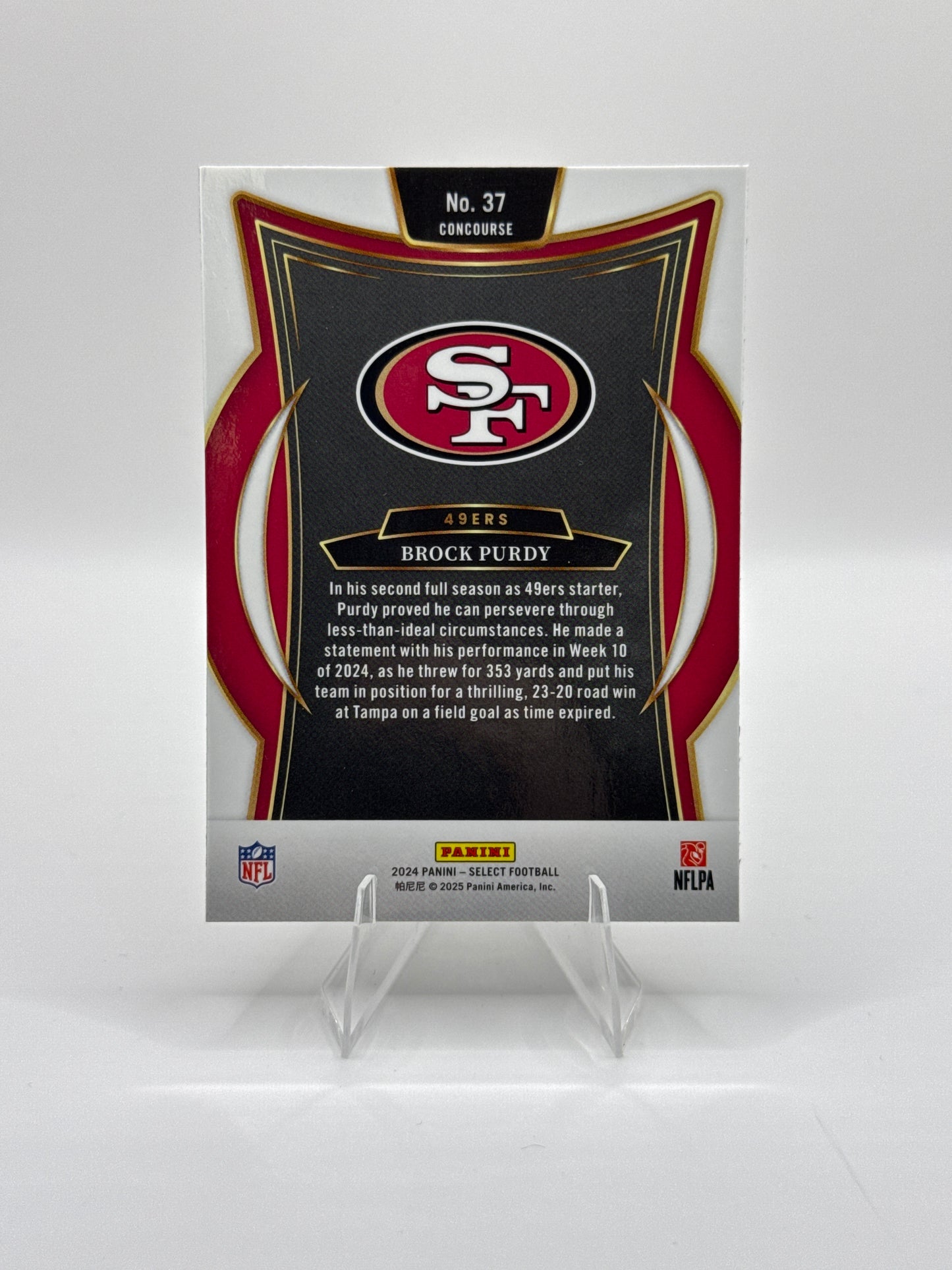 Brock Purdy #37 Concourse Level 2024 Panini - Select Football