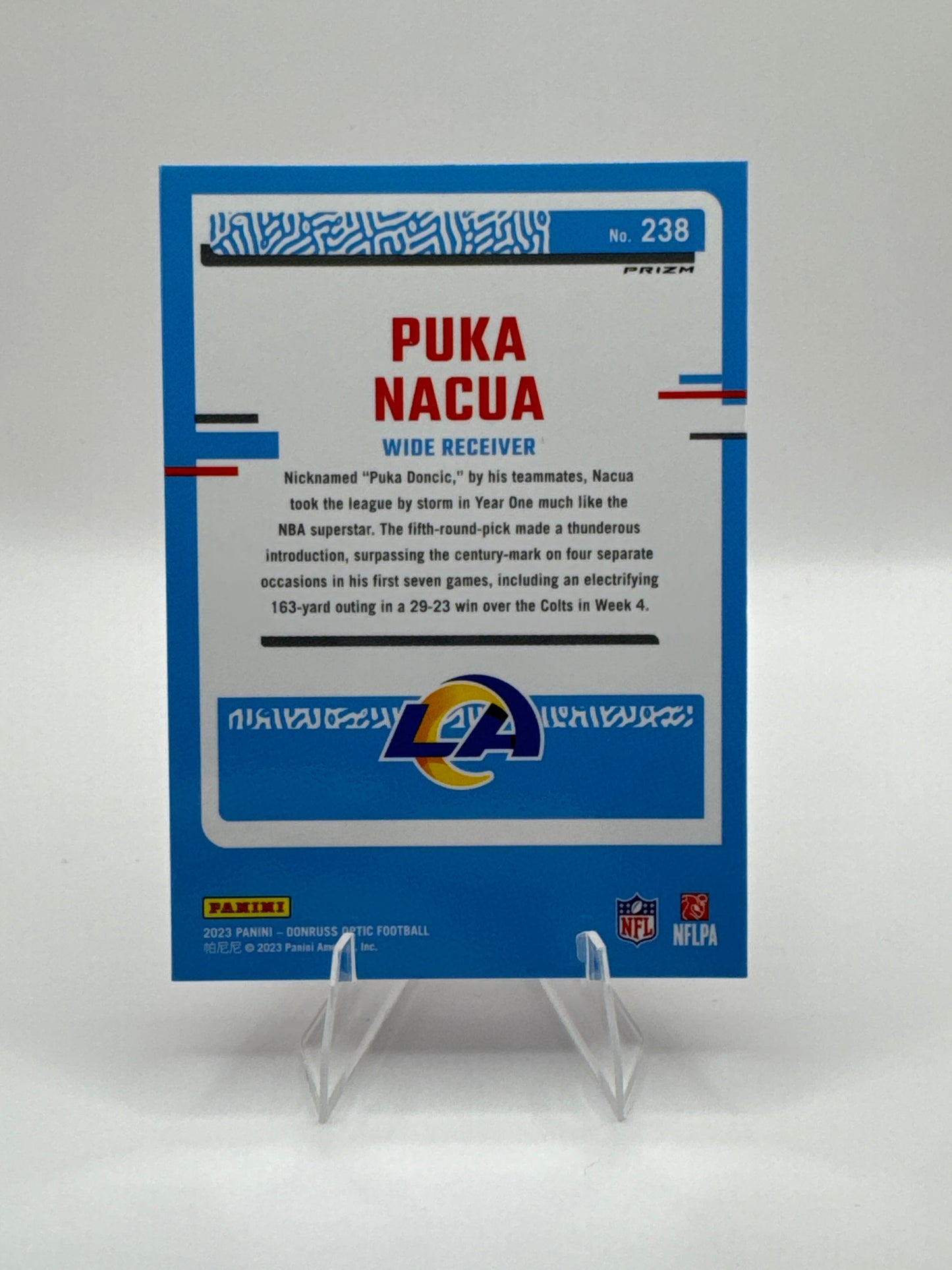 Puka Nacua Rated Rookie #238 Pink Prizm 2023 Panini - Donruss Optic Football