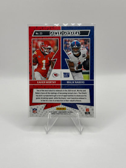 Xavier Worthy / Malik Nabers (Rookies) #23 Power Players