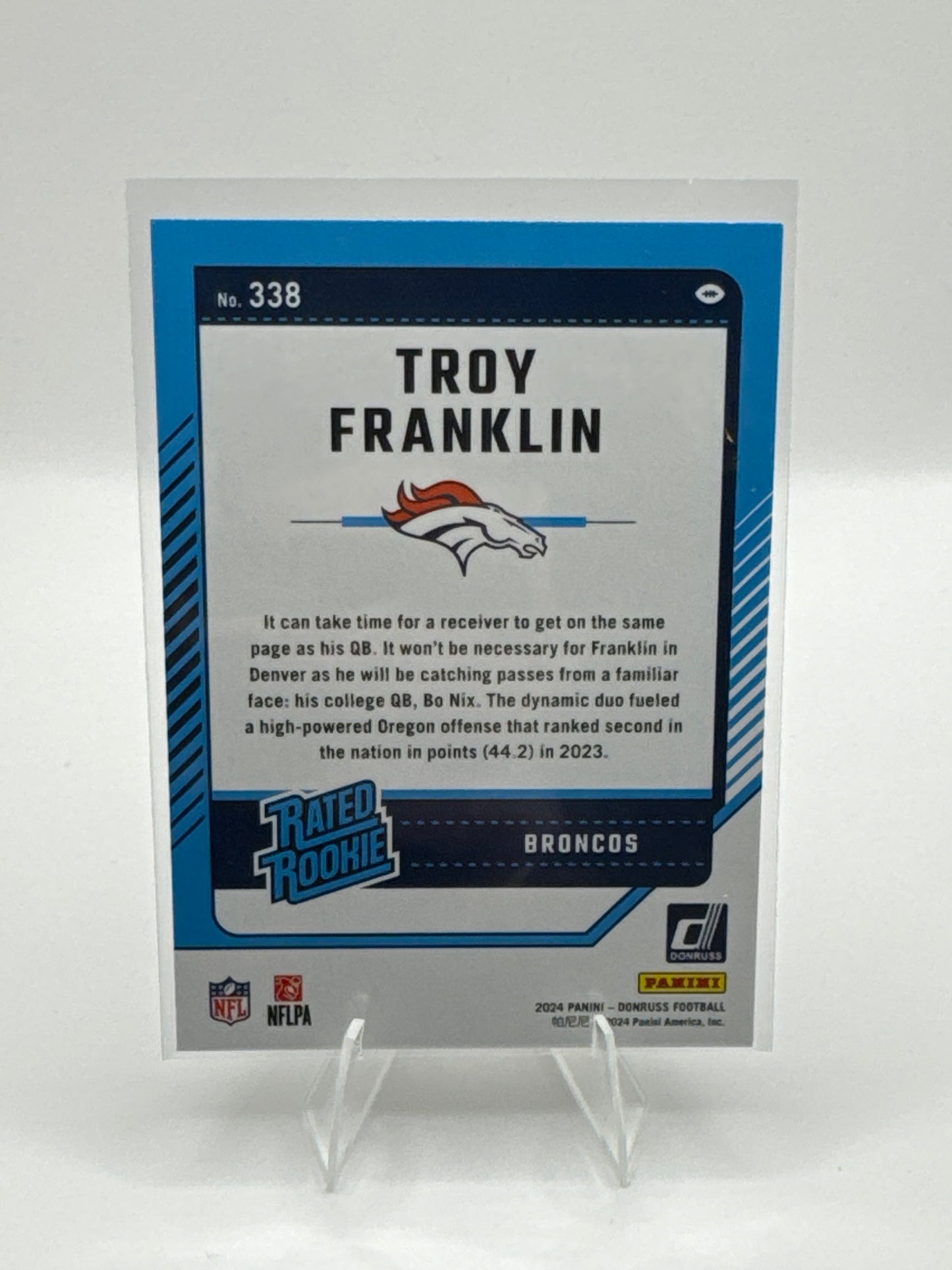 Troy Franklin Rated Rookie #338
