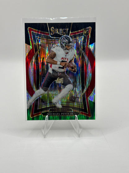 Michael Penix Jr. (Rookie) #80 Black Green Prizm Shock Concourse Level 2024 Panini - Select Football