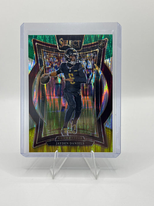 Jayden Daniels #26 Green Yellow Prizm Shock Concourse Level