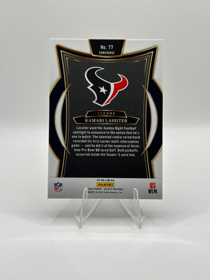 Kamari Lassiter (Rookie) #77 Red Blue Prizm Shock Concourse Level 2024 Panini - Select Football