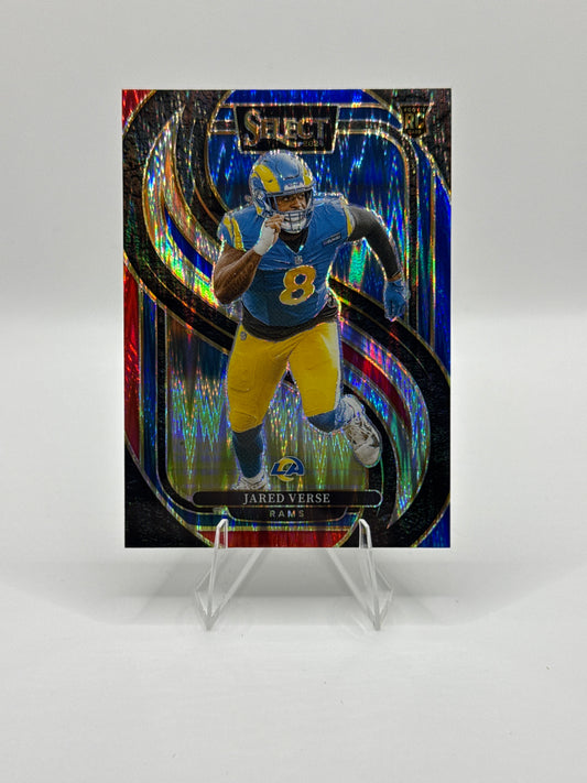 Jared Verse (Rookie) #132 Red Blue Prizm Shock Premier Level 2024 Panini - Select Football