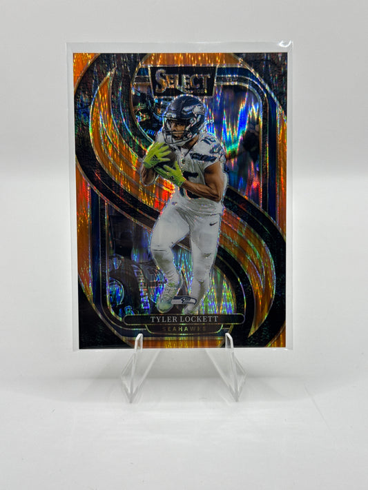 Tyler Lockett #199 Orange Prizm Shock 052/399 Premier Level 2024 Panini - Select Football