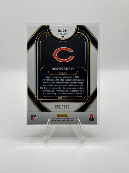 Montez Sweat #284 Red Prizm Shock 092/249