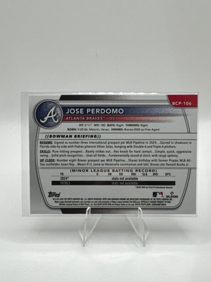 Jose Perdomo #BCP-106 Chrome Prospect