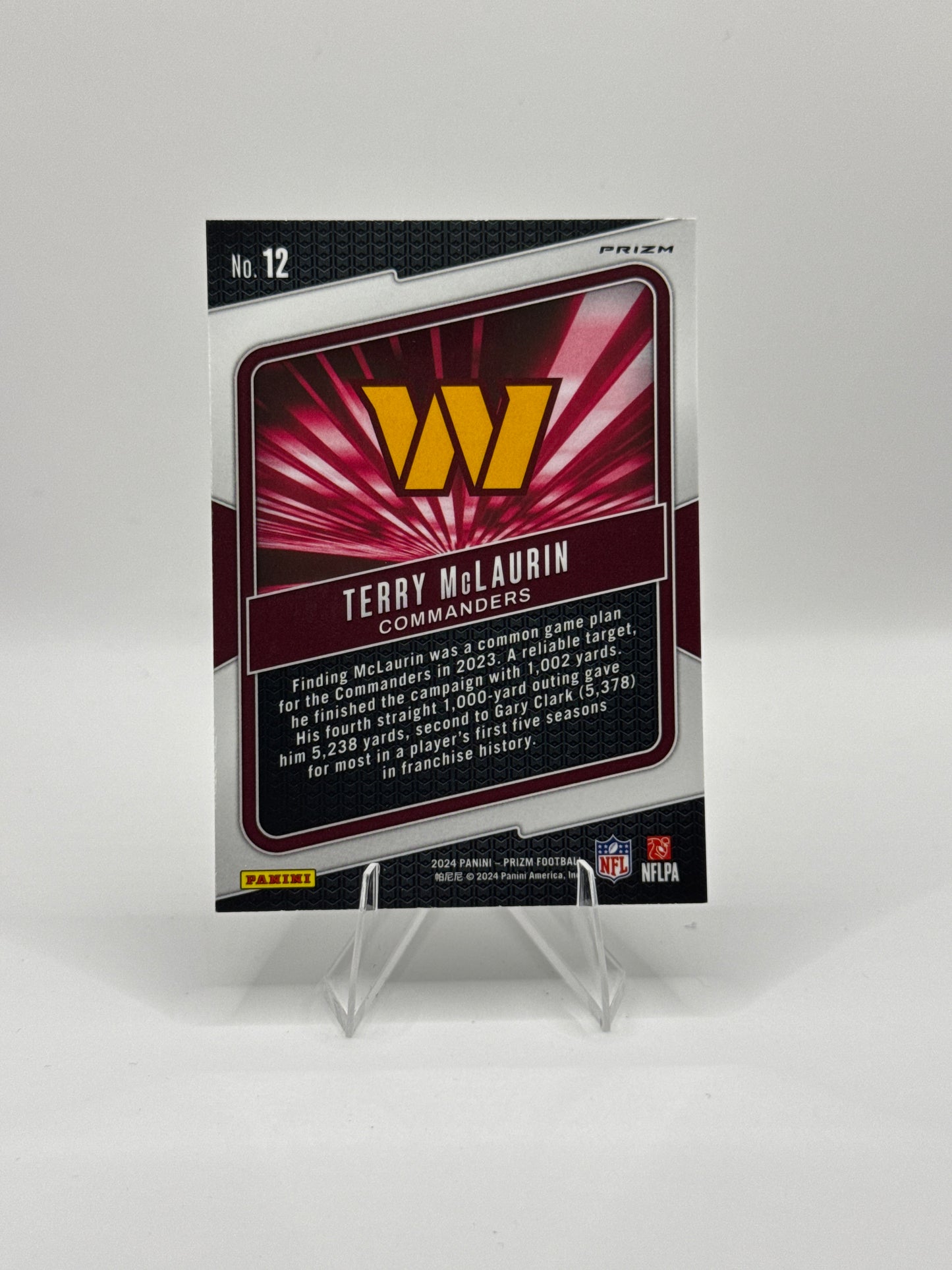 Terry McLaurin #12 Green Hype 2024 Prizm