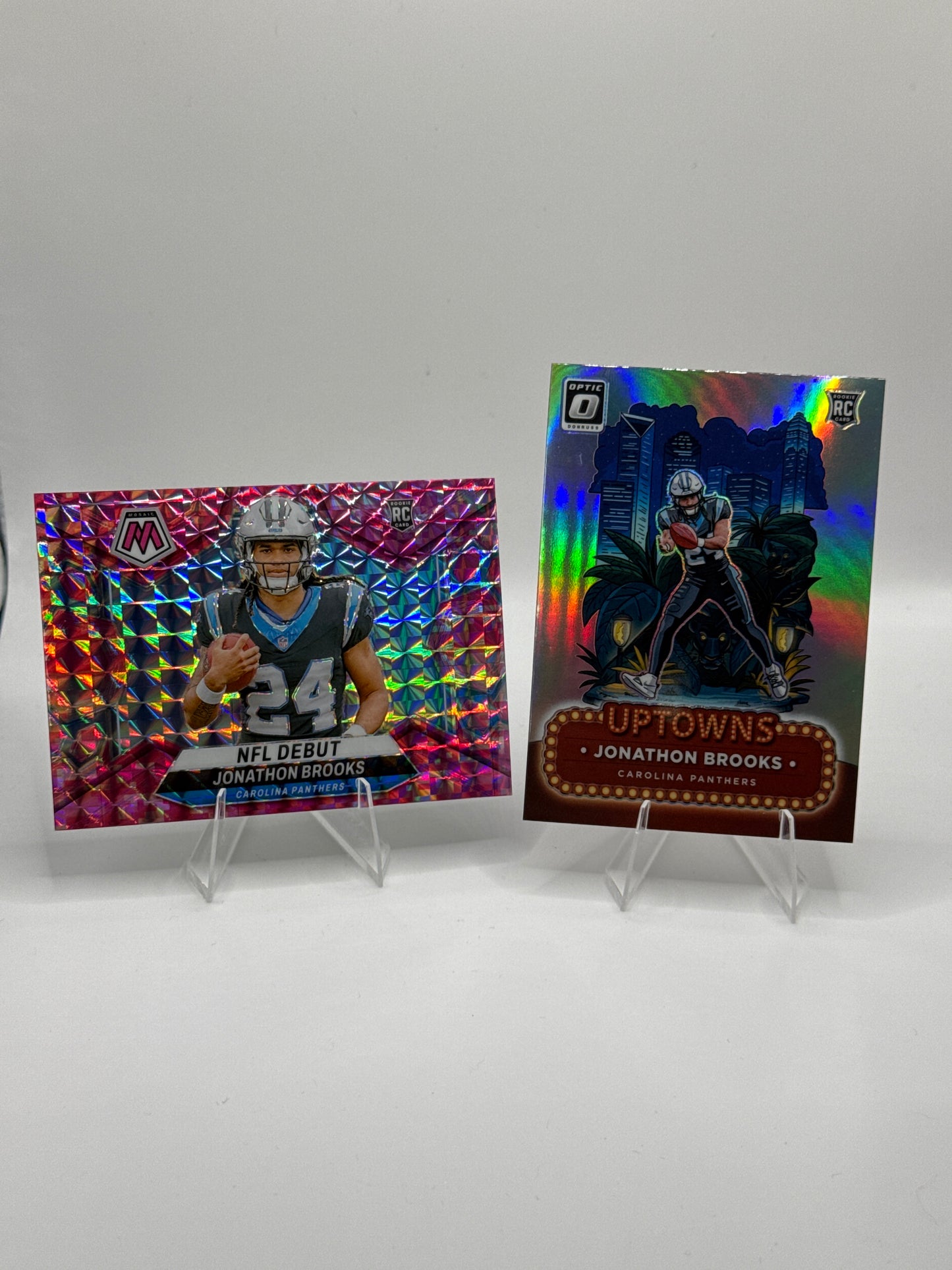 Jonathon Brooks (Rookie) #13 Uptowns and #276 Pink Camo NFL Debut