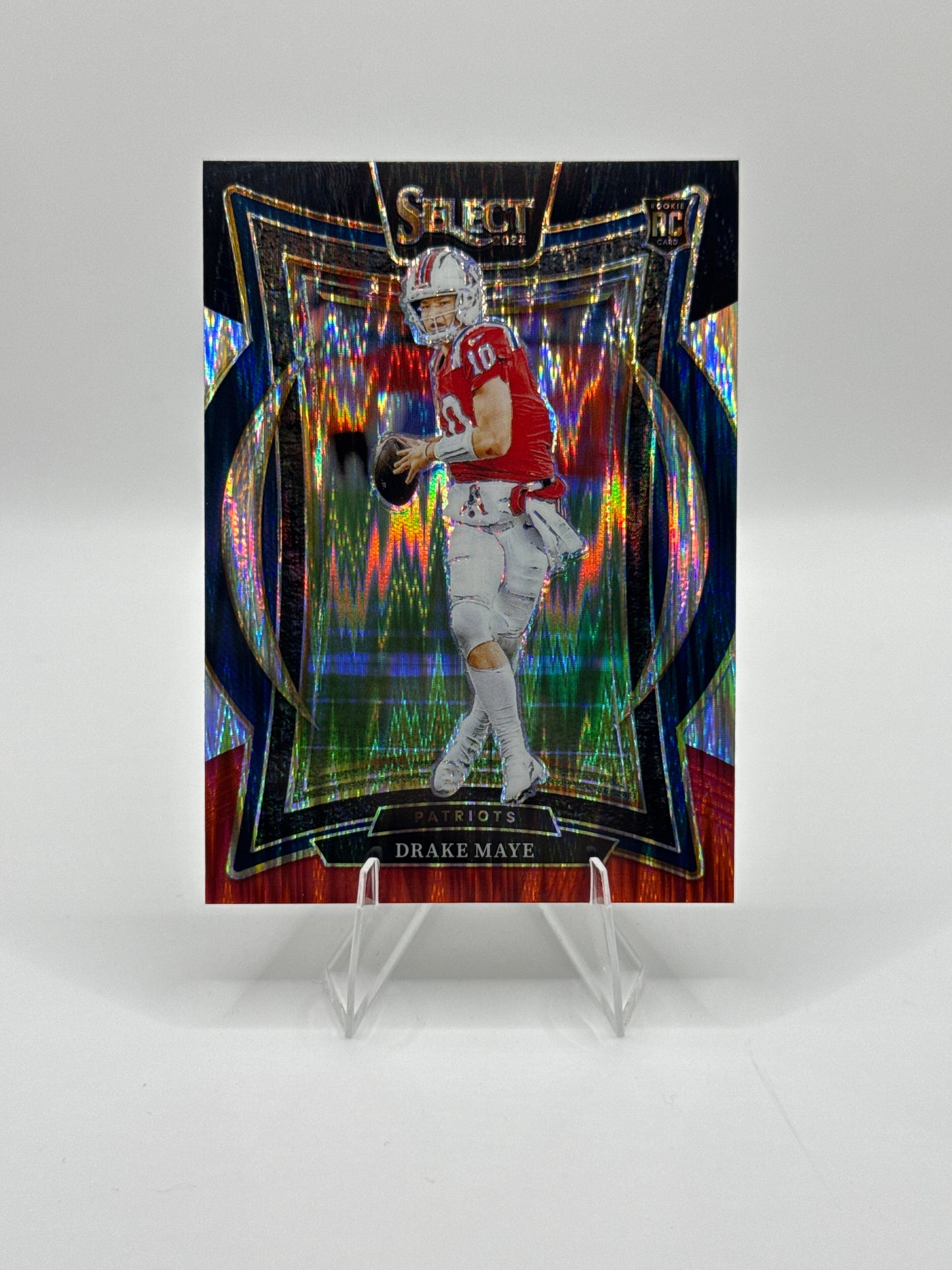 Drake Maye (Rookie) #27 Red Black Prizm Shock Concourse Level