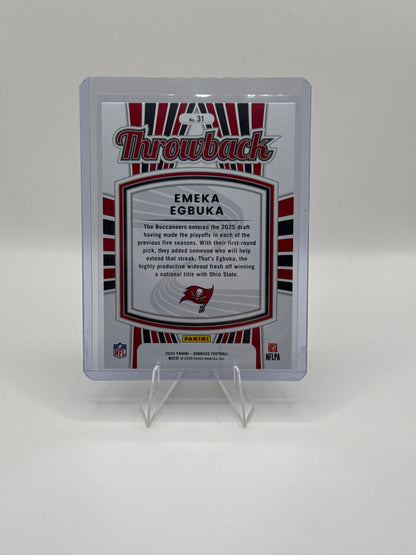 Emeka Egbuka (Rookie) #31 Throwback 2025 Panini - Donruss Football