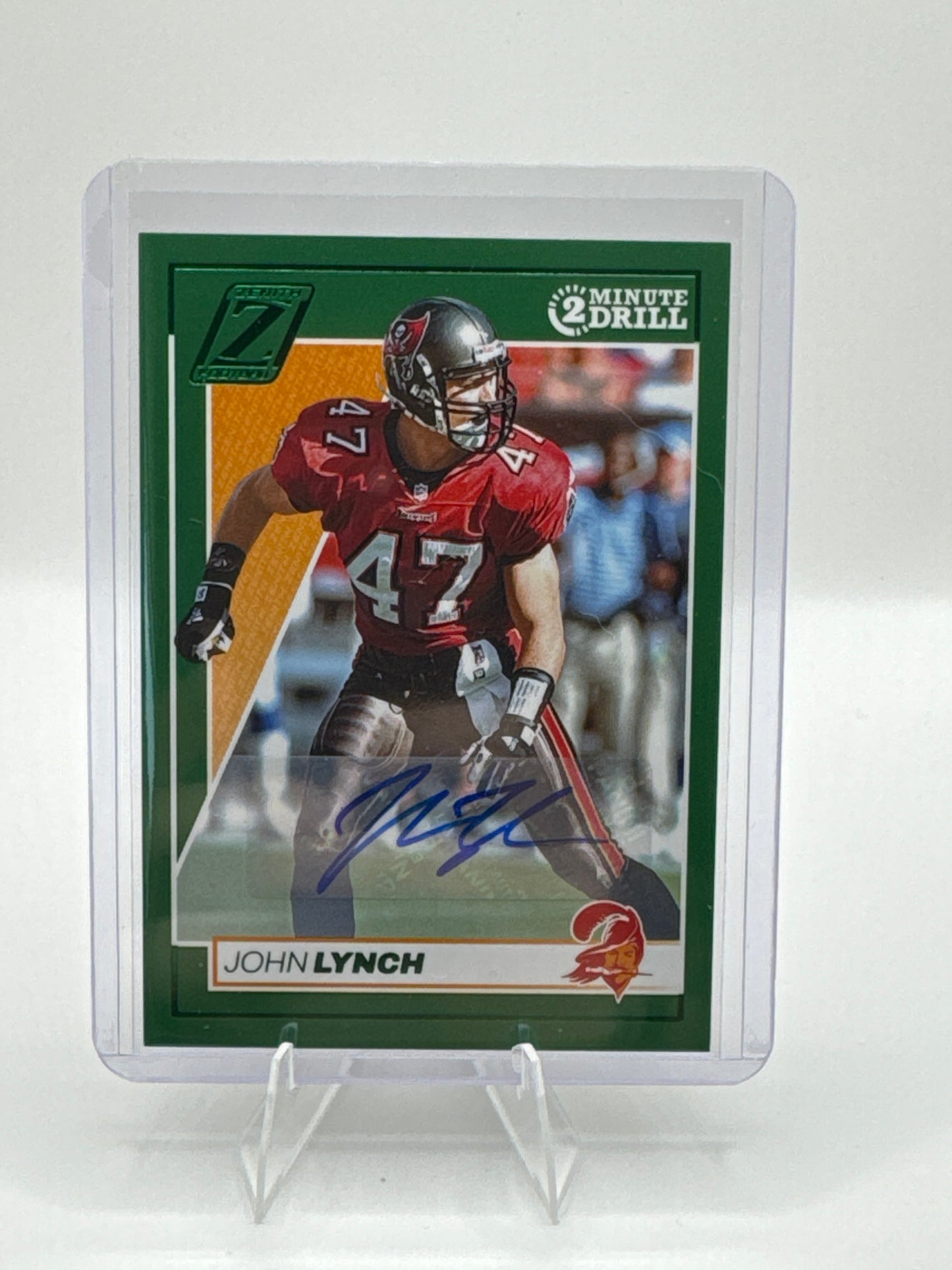 John Lynch Autograph Green Two-Minute Drill