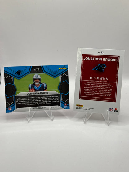 Jonathon Brooks (Rookie) #13 Uptowns and #276 Pink Camo NFL Debut