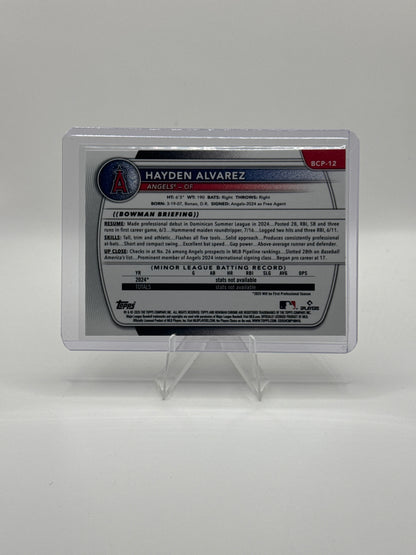 Hayden Alvarez #BCP-12 Chrome Prospects