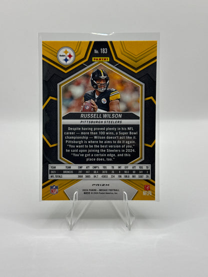 Russell Wilson #183 Green Prizm 2024 Mosaic