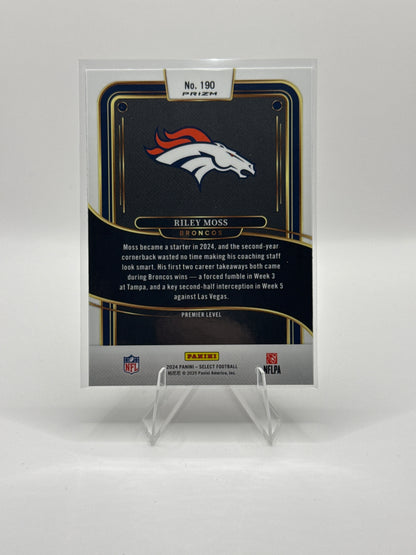 Riley Moss #190 Red Black Prizm Shock Premier Level