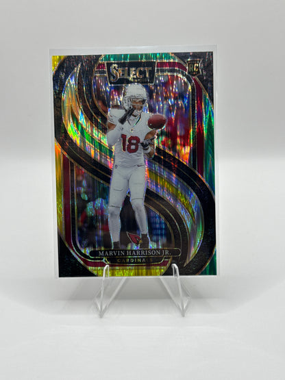 Marvin Harrison Jr. (Rookie) #115 Green Yellow Prizm Shock Premier Level