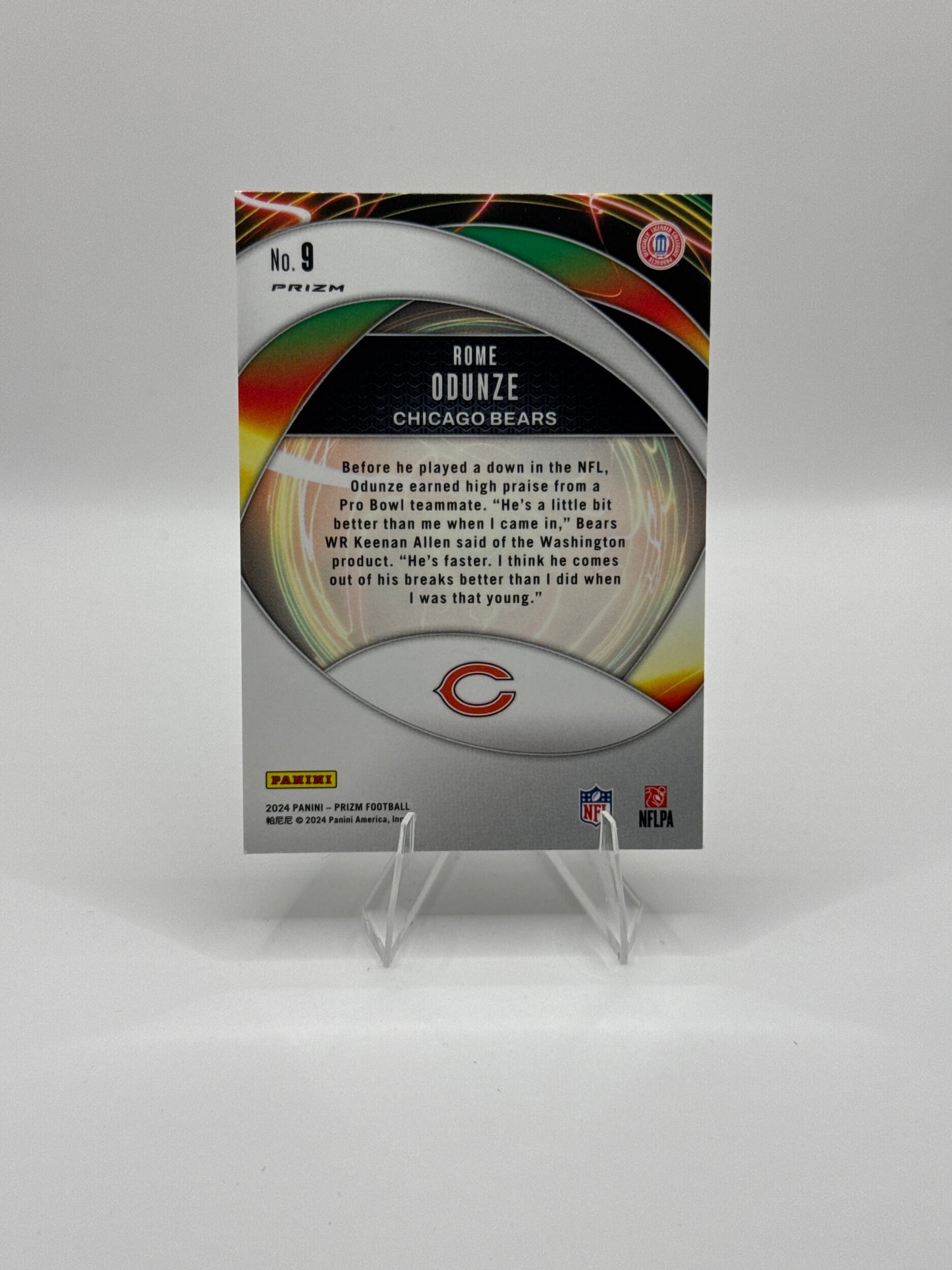 Rome Odunze (Rookie) #9 Green Portals 2024 Panini - Prizm