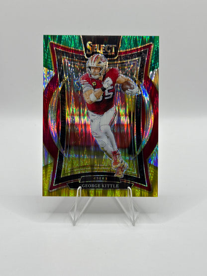 George Kittle #58 Green Yellow Prizm Shock Concourse Level 2024 Panini - Select Football