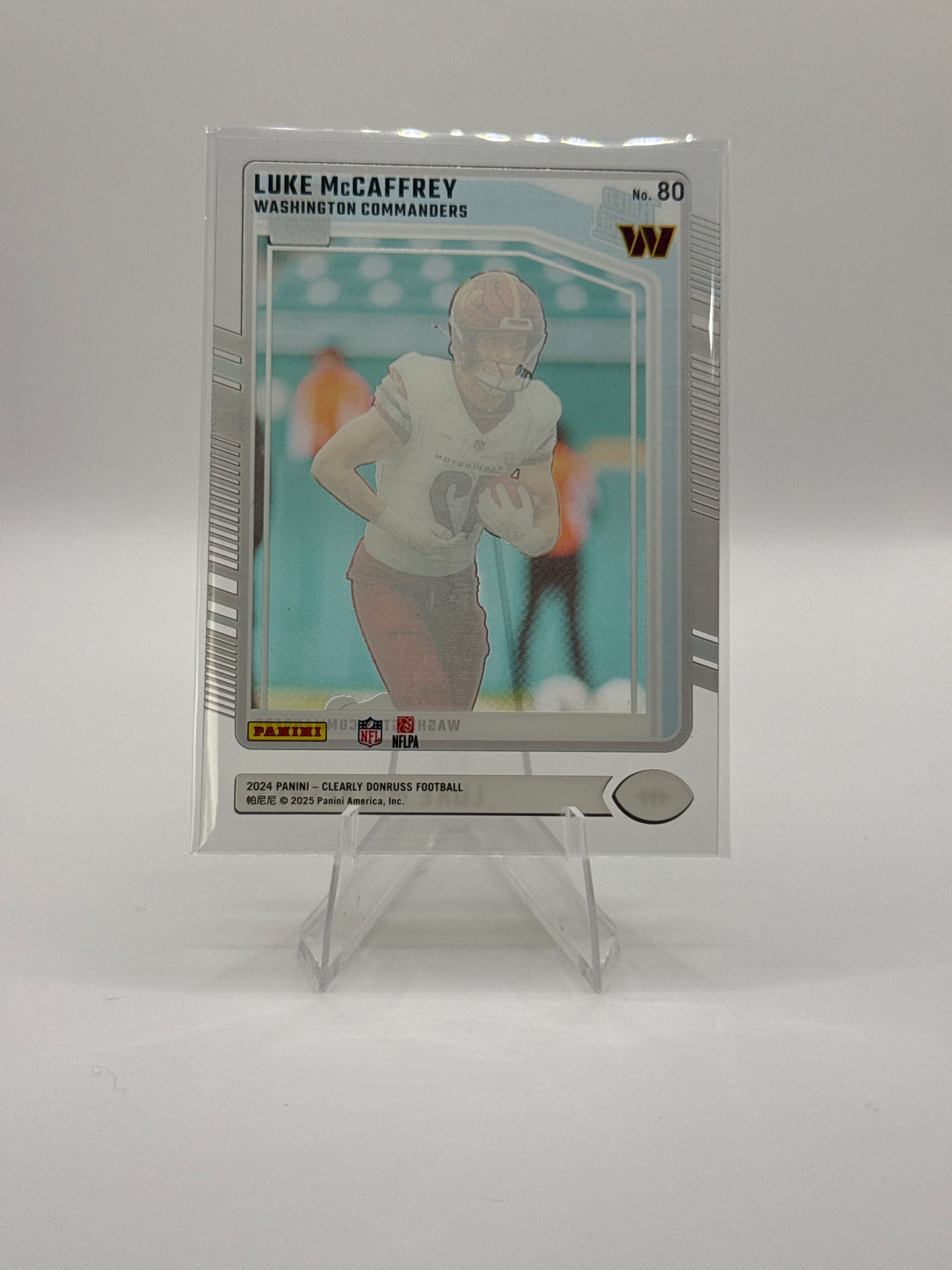 Luke McCaffrey Rated Rookie #80 Clearly