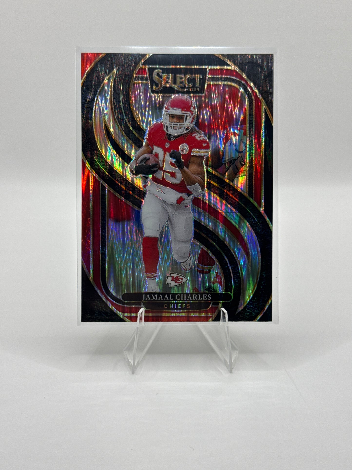 Jamaal Charles #166 Red Black Prizm Shock Premier Level - Color Match!