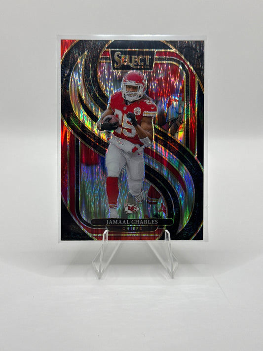 Jamaal Charles #166 Red Black Prizm Shock Premier Level - Color Match!