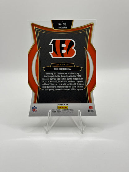 Joe Burrow #39 Silver Die-Cut Concourse Level 2024 Panini - Select Football