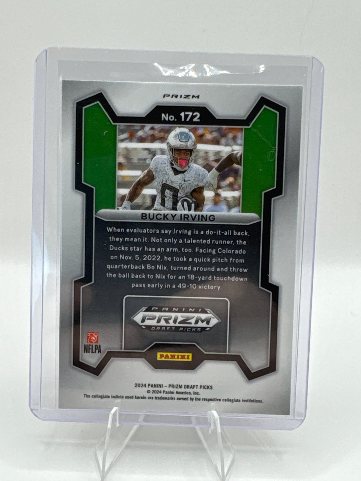 Bucky Irving (Rookie) #172 Red Ice Prizm