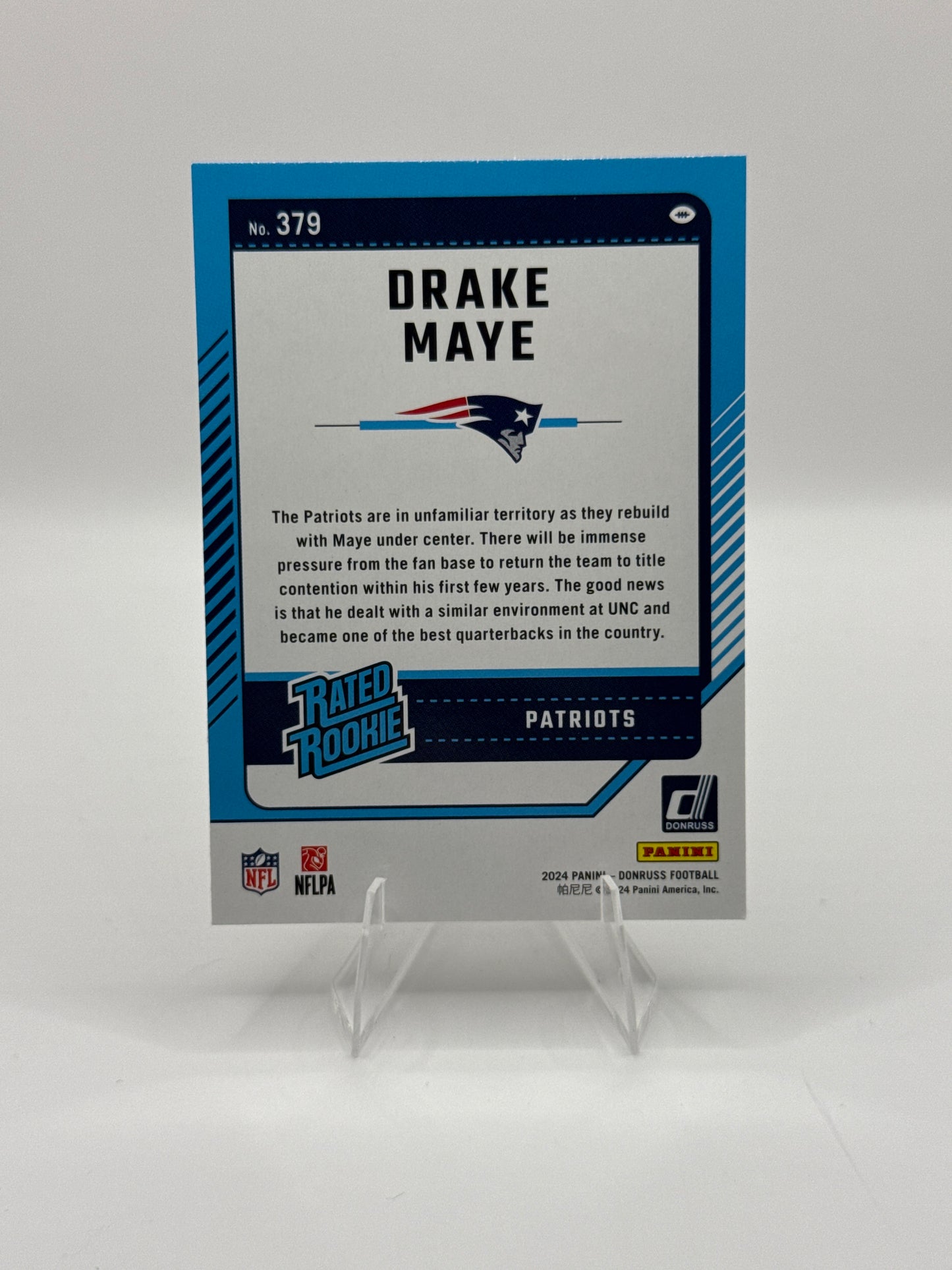 Drake Maye Rated Rookie #379 2024 Panini - Donruss Football