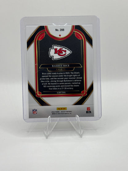 Rashee Rice #288 Club Level 2024 Panini - Select Football
