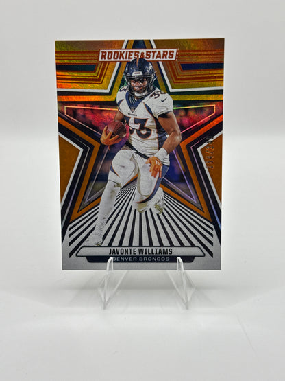 Javonte Williams #30 Orange 184/249 2024 Panini - Rookies and Stars