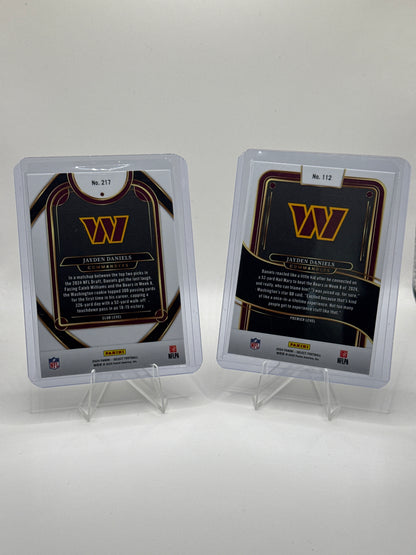 Jayden Daniels Rookie #217 Club Level and #112 Premier Level