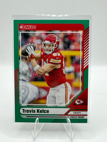 Travis Kelce #285 Green Press-Proof