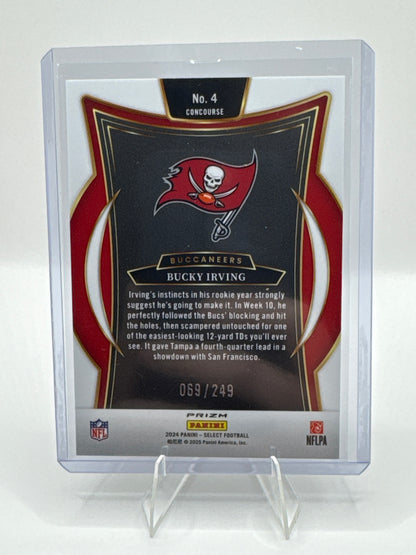 Bucky Irving (Rookie) #4 Blue Prizm 069/249 Concourse Level